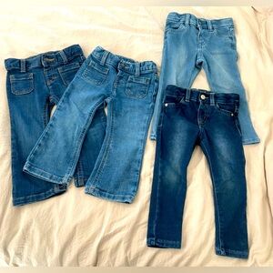 47 - (4 Pack/Bundle) Cat & Jack Toddler Denim - 2T